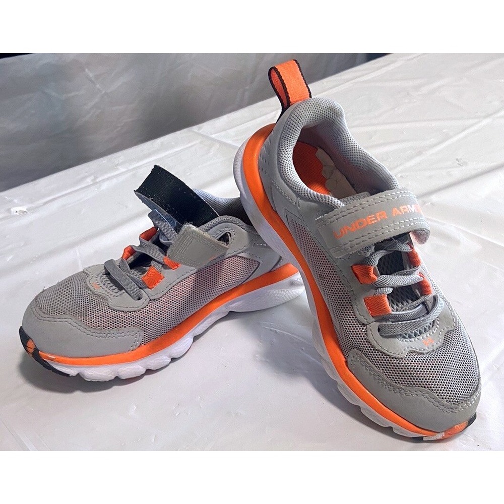 Under Armour Assert 9 AC Grey Orange Running Shoes Sneakers 3024635-101 11K